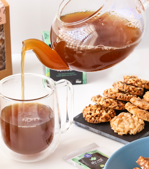 Thé vert à la menthe sucré individuel pour 10 personnes